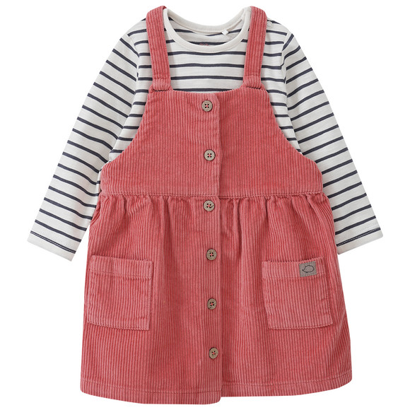 Baby Cordlatzkleid und Langarmshirt