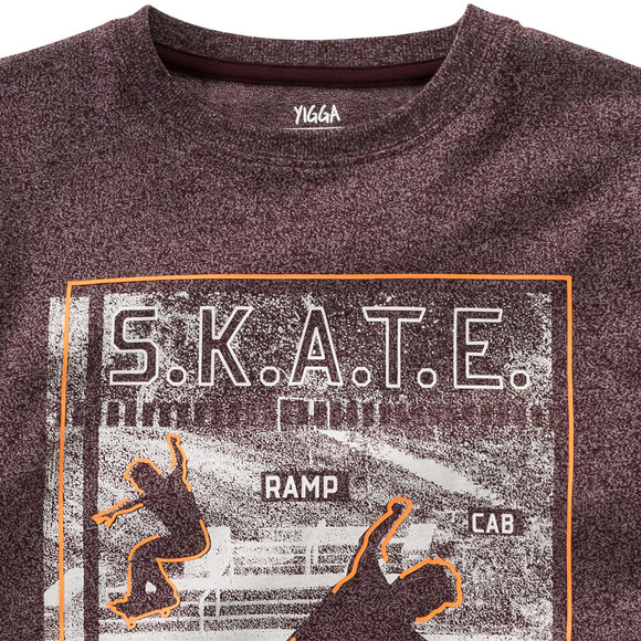 Jungen Langarmshirt mit Skateboard-Print