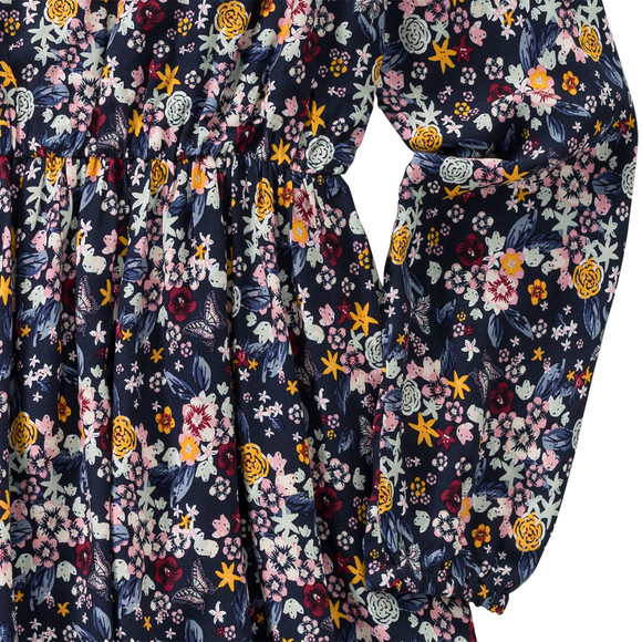 Mädchen Kleid mit floralem Allover-Print 