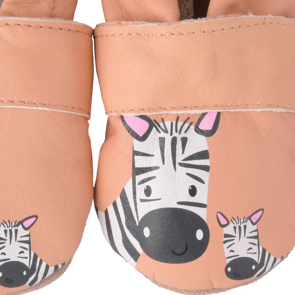 Baby Krabbelschuhe mit Zebra-Motiv