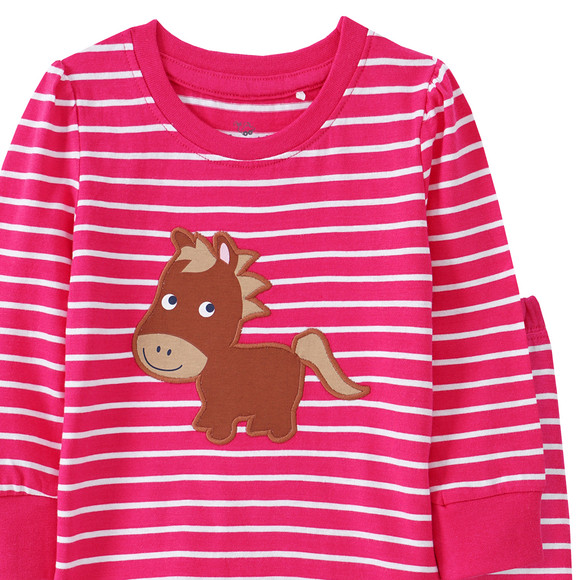 Baby Schlafanzug mit Pferdchen-Applikation