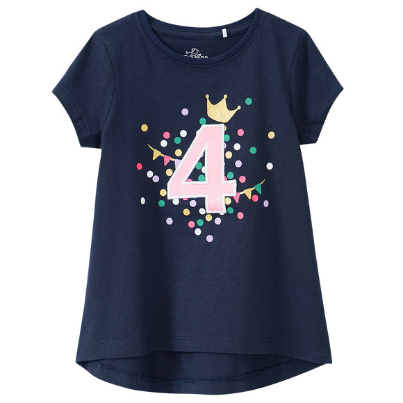 Mädchen T-Shirt mit Geburtstagszahl