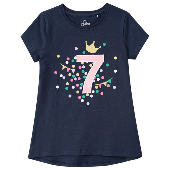 Mädchen T-Shirt mit Geburtstagszahl