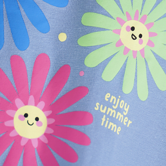 3 Baby T-Shirts mit Blumen-Motiven