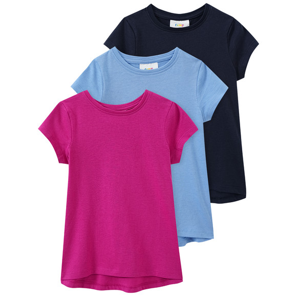 3 Mädchen T-Shirts unifarben