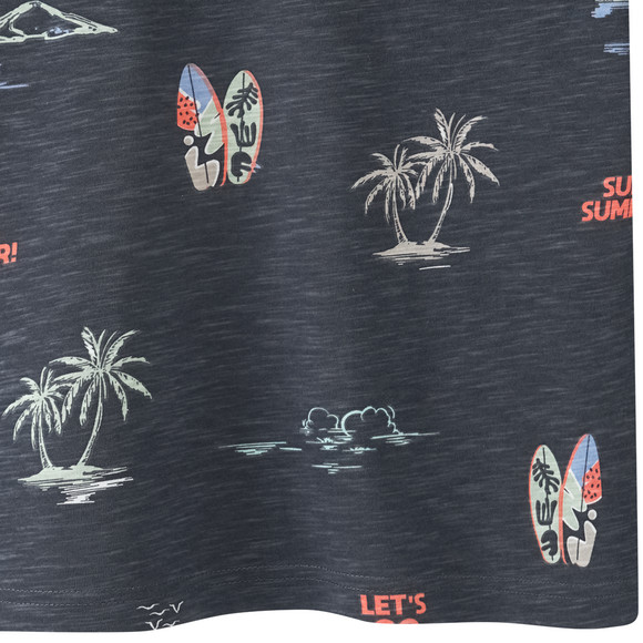 Jungen T-Shirt mit Surfer-Motiven allover