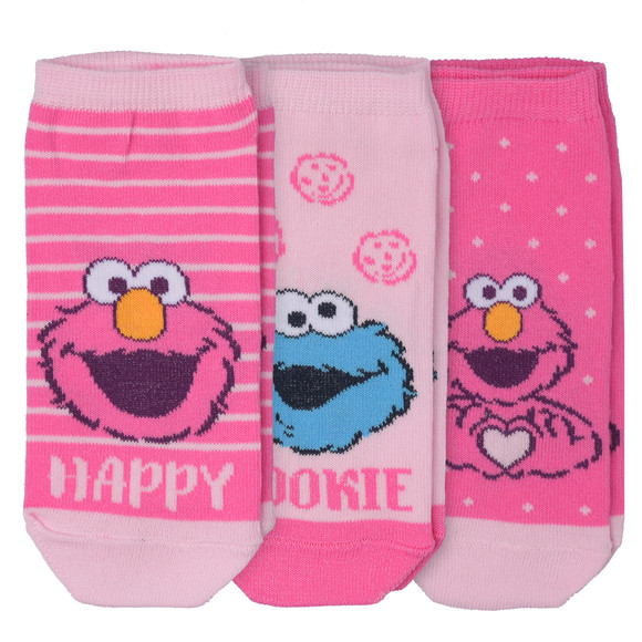 3 Paar Sesamstraße Sneaker-Socken