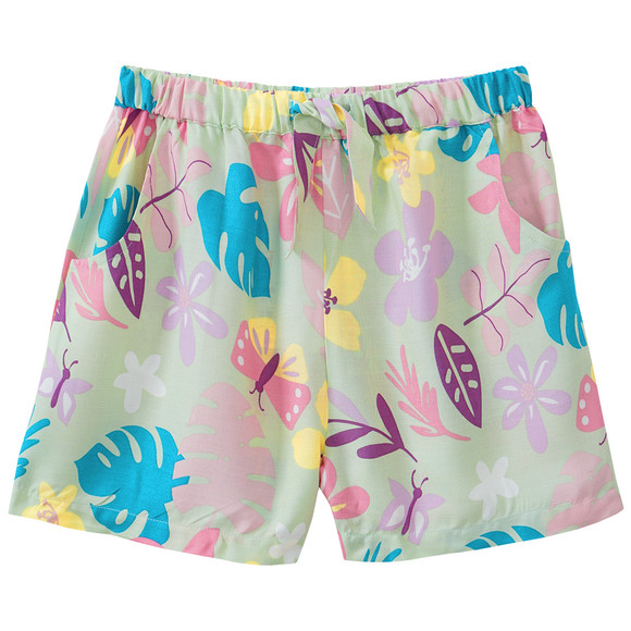 Mädchen Shorts mit tropischem Allover-Print