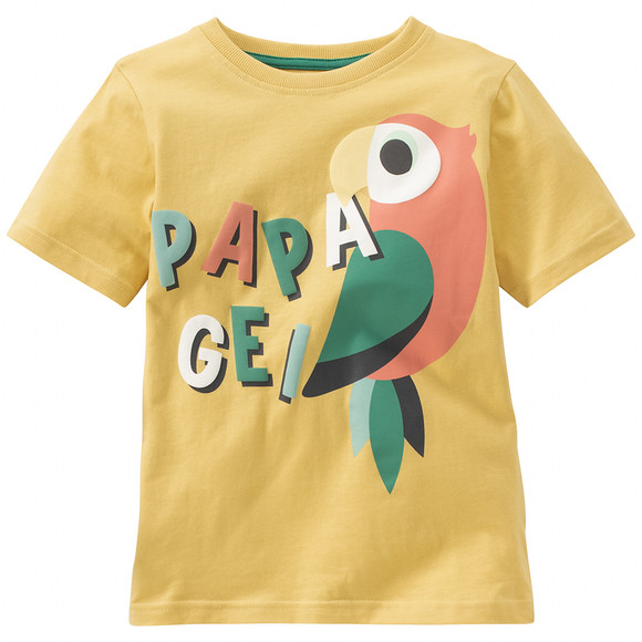 kinder-t-shirt-mit-papagei-print-ocker.html