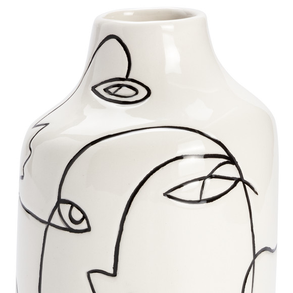 Vase mit abstraktem Gesicht