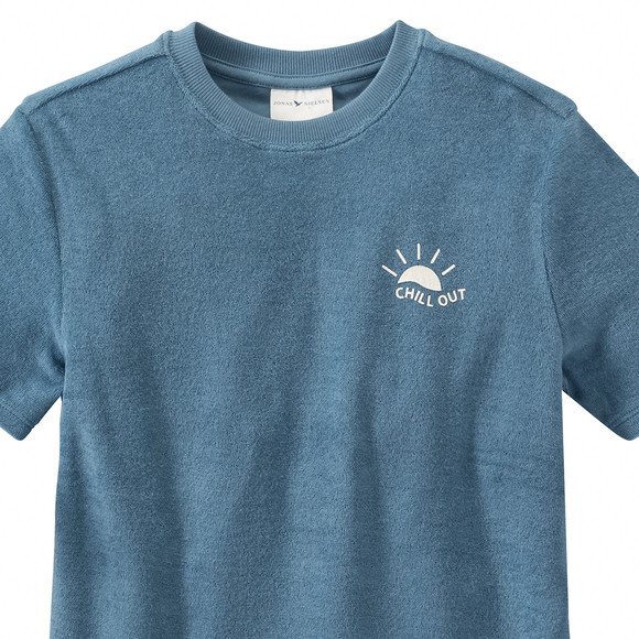 Jungen Frottee-T-Shirt mit kleinem Print