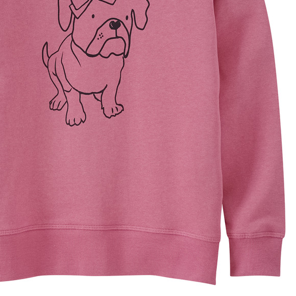 Mädchen Sweatshirt mit Hunde-Print