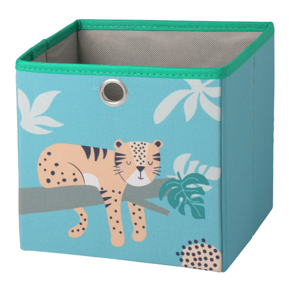 Kleine Aufbewahrungsbox mit Tiger-Motiv