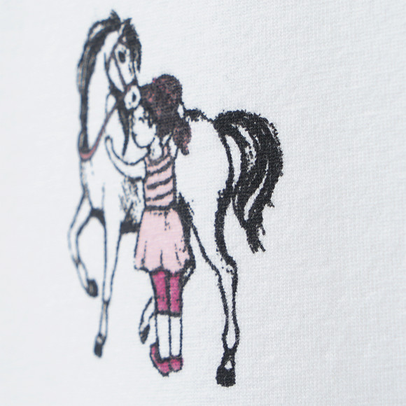 2 Mädchen Unterhemden mit Pferdemädchen-Print