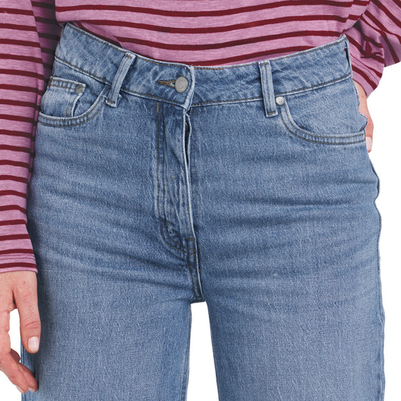 Damen Straight-Jeans zum Knöpfen