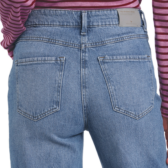 Damen Straight-Jeans zum Knöpfen