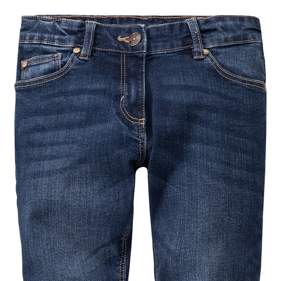 Mädchen Slim-Jeans mit verstellbarem Bund