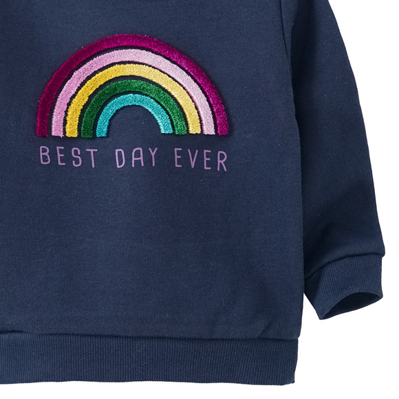 Baby Sweatshirt mit Regenbogen-Applikation