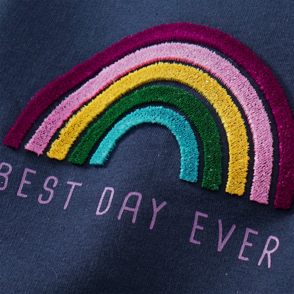 Baby Sweatshirt mit Regenbogen-Applikation