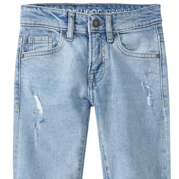 Jungen Straight-Jeans mit Destroyed-Effekten