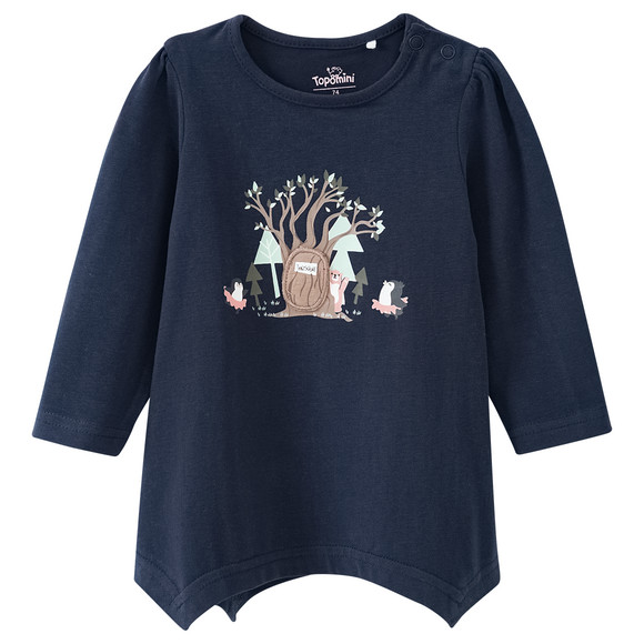 Baby Langarmshirt mit Print und Applikation