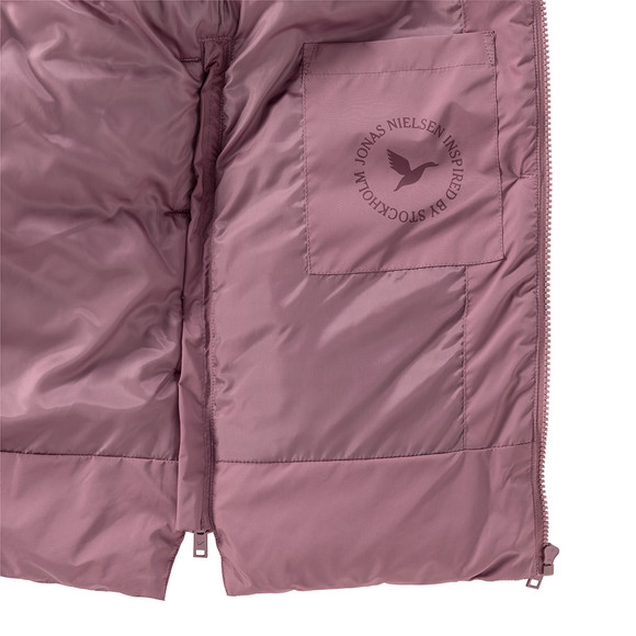 Gewatteerde meisjesjas in effen kleuren