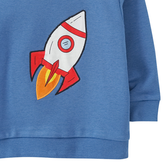 Baby Sweatshirt mit Raumschiff-Applikation