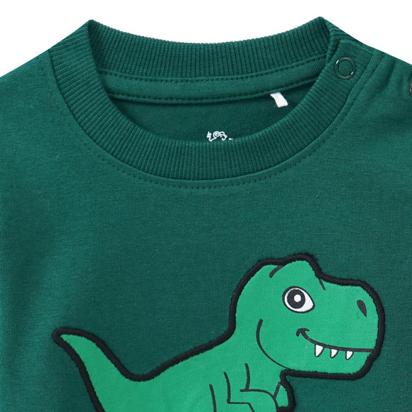 Baby Langarmshirt mit Dino-Applikation