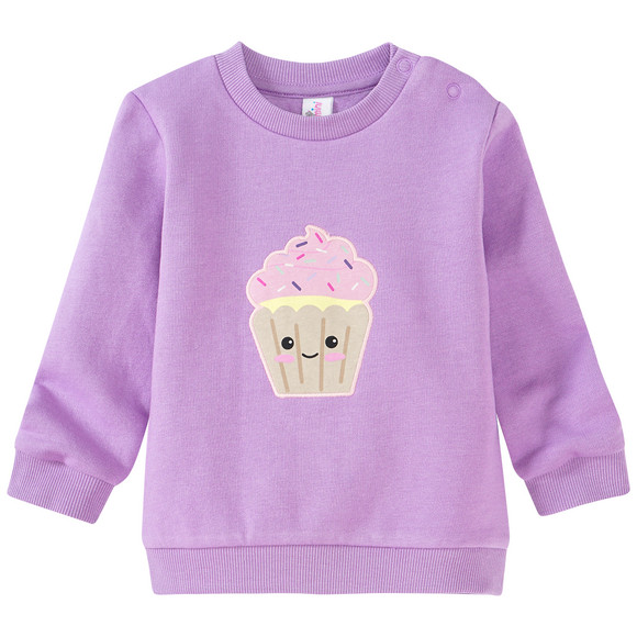 Baby Sweatshirt mit Cupcake-Applikation