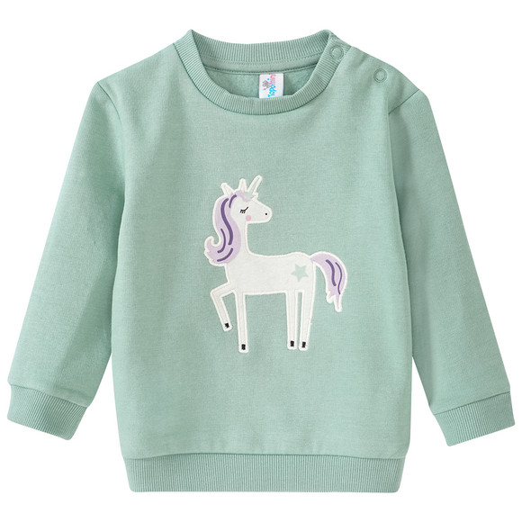 Baby Sweatshirt mit Einhorn-Applikation