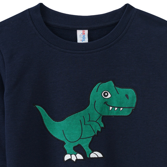 Kinder Sweatshirt mit Dino-Applikation