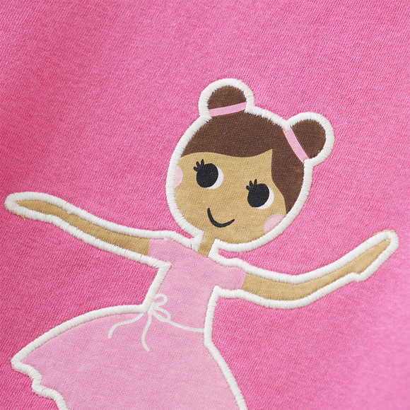 Mädchen Sweatshirt mit Ballerina-Applikation