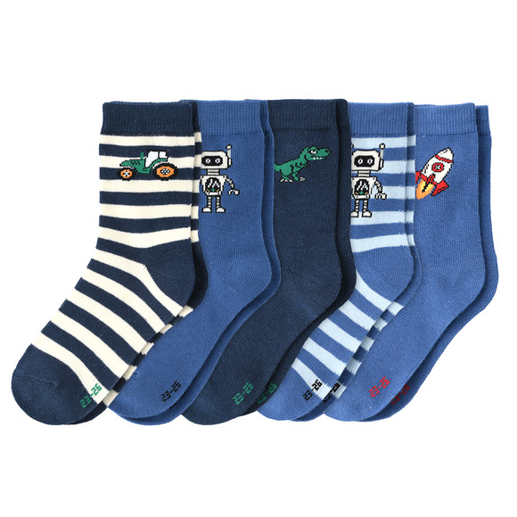 5 Paar Kinder Socken mit Bio-Baumwolle