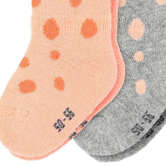 2 Paar Newborn Frottee-Socken mit Punkten