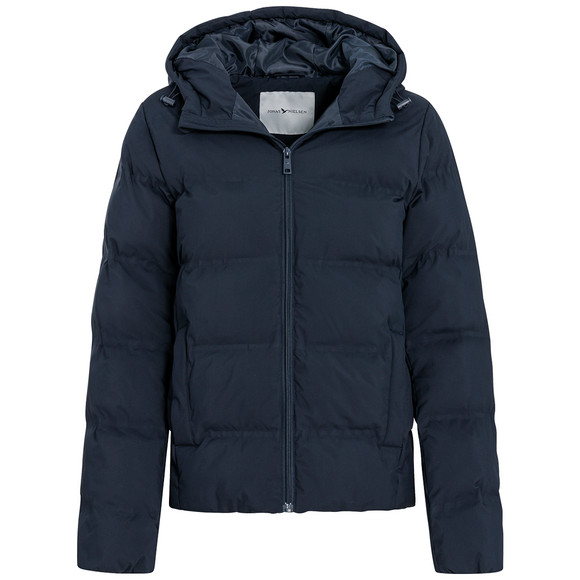 Dames pufferjack in effen kleuren donkerblauw