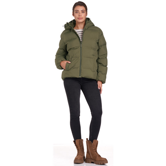 Dames pufferjack in effen kleuren