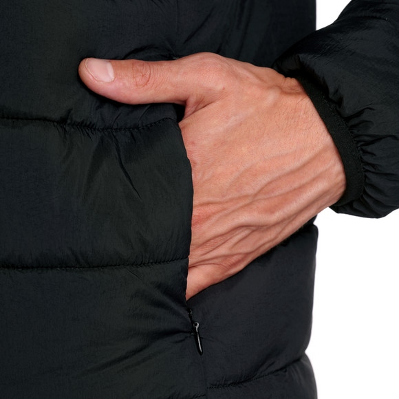 Heren gewatteerde jas met afneembare capuchon