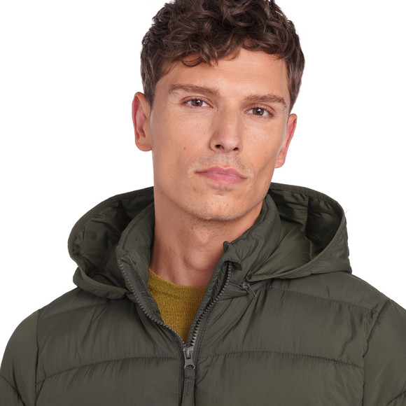 Heren gewatteerde jas met afneembare capuchon