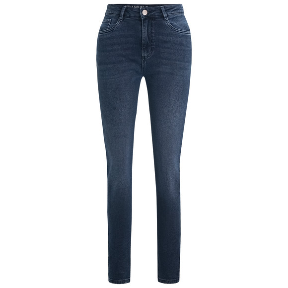Damen Mom-Jeans mit Used-Waschung