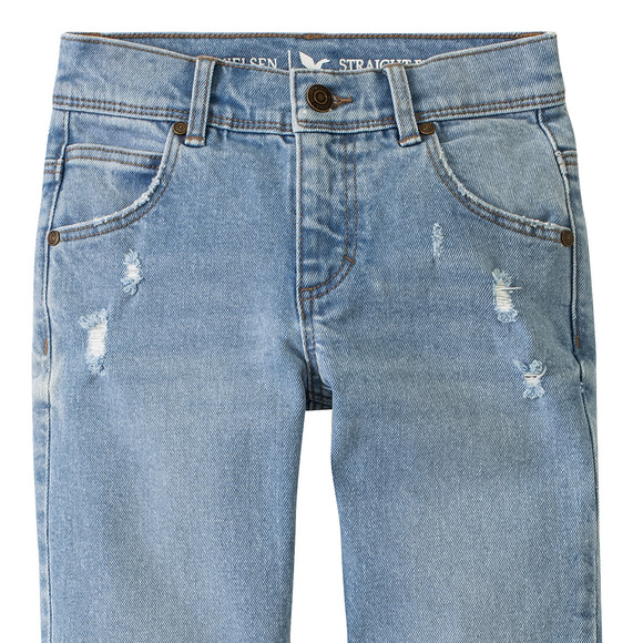 Jungen Straight-Jeans mit Destroyed-Effekten