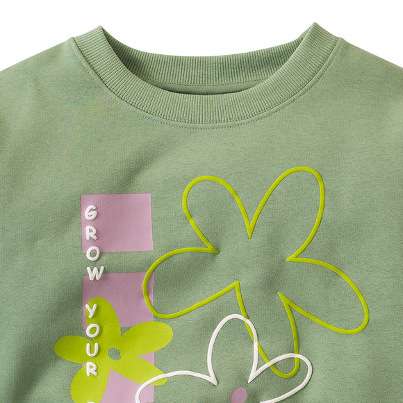 Kinder Sweatshirt mit Blumen-Print