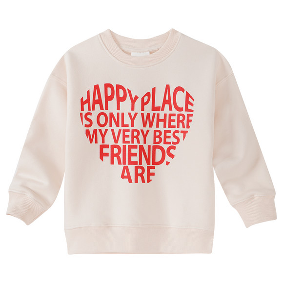 Mädchen Sweatshirt mit Text-Print