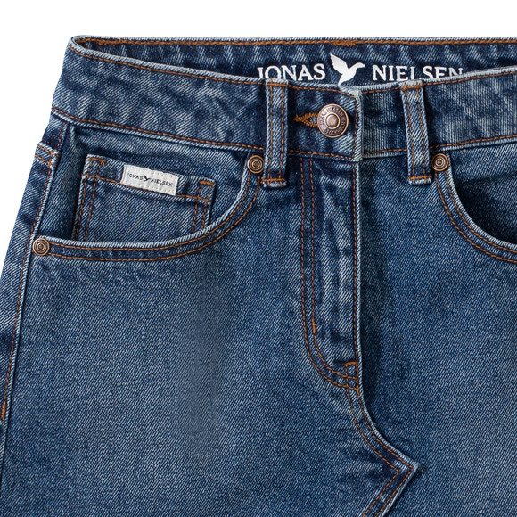 Mädchen Jeansrock mit Used-Waschung