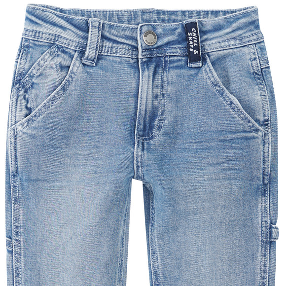 Jungen Straight-Jeans mit verstellbarem Bund