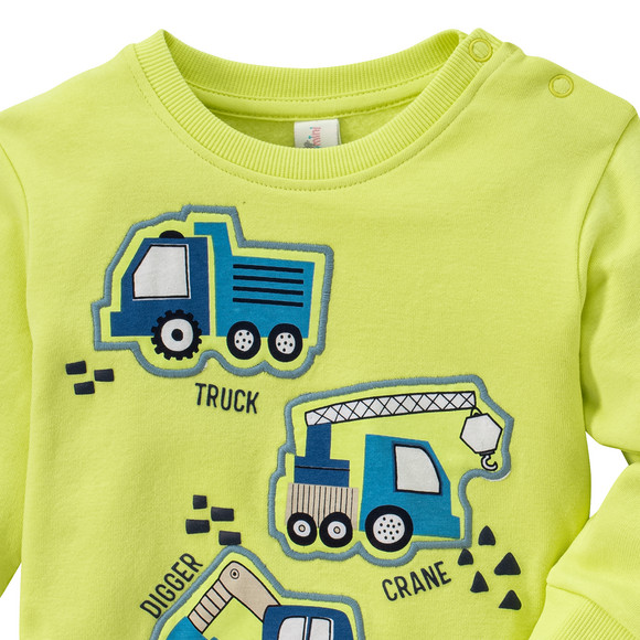 Baby Sweatshirt mit Fahrzeug-Applikationen