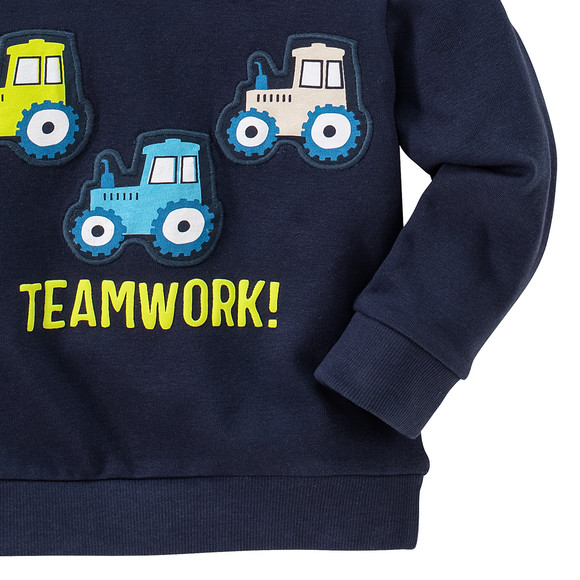 Baby Sweatshirt mit Trecker-Applikationen