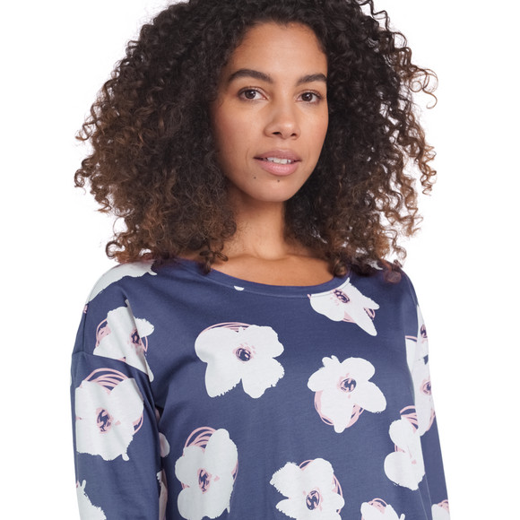 Damen Nachthemd mit Blumen-Print