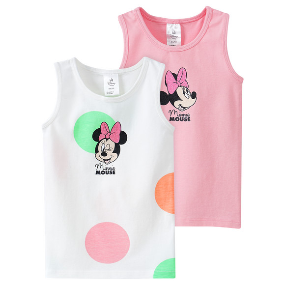 2 Minnie Maus Unterhemden mit Print