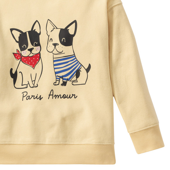 Mädchen Sweatshirt mit Hunde-Motiv