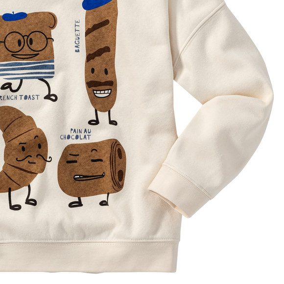 Kinder Sweatshirt mit Backwaren-Motiv